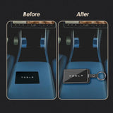 x xotic tech Transparent Card Key Holder, Card Protective Case Cover Comapatible with Tesla Model Y/3/S/X Cybertruck Accessories, Full Protection Key Fob Shell Key Chain(Aluminum Alloy)