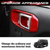 x xotic tech Door Handle Bowl Cover Decor Trim for Jeep Wrangler JL JLU 2018-up Gladiator JT 2020-up Interior Accessories(4Pcs)