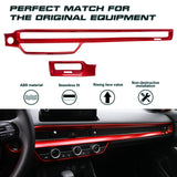 Glossy Red Dash/Side Air Vent Frame Decor Trim For Honda Civic 11th Gen 22-up