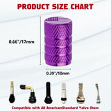 4pcs American Flag Tire Valve Stem Cover Caps Anodized Aluminum Alloy, Corrosion Resistant Leak-Proof Wheel Valve Cap Set, Universal for Cars Trucks Motorcycles SUVs