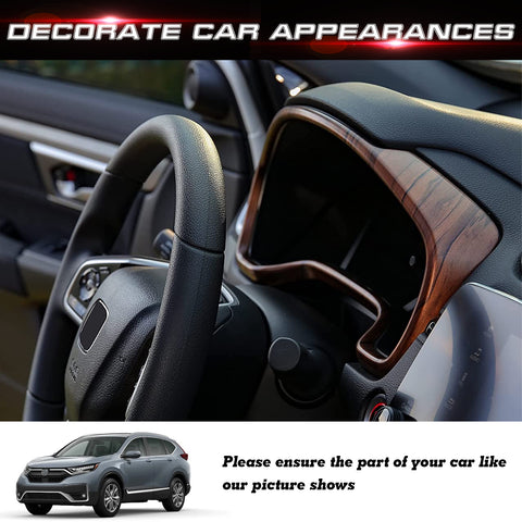 Peach Wood Grain Dashboard Instrument Frame Cover Trim For Honda CR-V 2017-2022