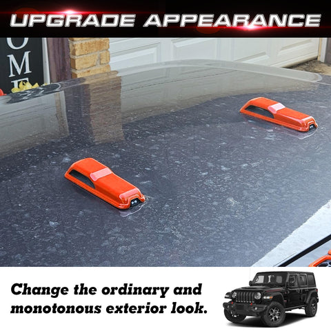 x xotic tech Front Engine Hood Hinge Cover Trim Decoration Exterior Accessories Compatible with Jeep Wrangler JL JLU 2018-up & Gladiator JT Truck 2/4 Door 2020-up (2Pcs)