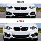 M-Sport Front Kidney Grille Strips Insert Trim For BMW 2 Series 2014-20 8 Beams