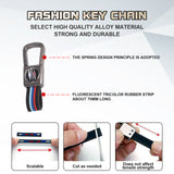 x xotic tech Key Fob Cover Case Compatible with BMW 1 3 4 5 6 7 Series X3 X5 X6 X7 M5 M6 GT3 GT5 Zinc Alloy Heavy Duty Shell Protector Holder Keychain with Carbon Fiber Pattern