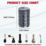 4pcs American Flag Tire Valve Stem Cover Caps Anodized Aluminum Alloy, Corrosion Resistant Leak-Proof Wheel Valve Cap Set, Universal for Cars Trucks Motorcycles SUVs