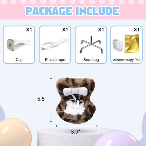 Cute Doll Mini Safety Seat Air Vent Clip Car Interior Decoration Accessories