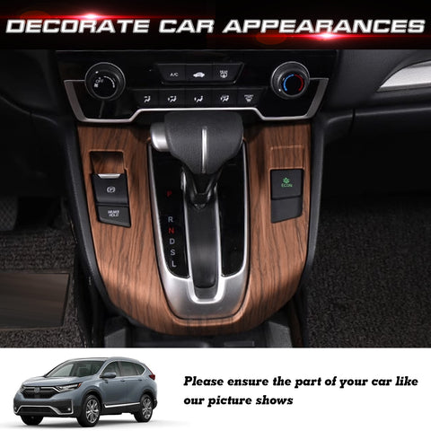 Interior Peach Wood Grain Center Gear Shift Panel Cover For Honda CR-V 17-2022