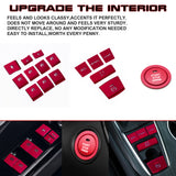 Red P Brake Hold Window Engine Start Push Button Cover For Toyota Camry 2018-23