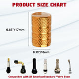 4pcs American Flag Tire Valve Stem Cover Caps Anodized Aluminum Alloy, Corrosion Resistant Leak-Proof Wheel Valve Cap Set, Universal for Cars Trucks Motorcycles SUVs