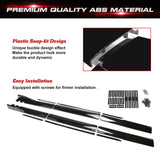 86.5 Inch/2.2M Car Lower Side Skirts Protect Rocker Panel Splitter Winglets Diffuser Bottom Line Extension Body Kit Universal Fit Most Vehicles (Glossy Black w/ Black Strip)