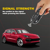 Carbon Fiber ABS Full Cover Remote Key Shell Cover For Porsche Cayenne Panamera
