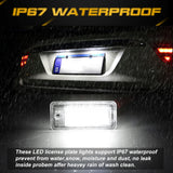 x xotic tech LED License Plate Lights Tag Lamps Replacement Compatible with Audi A3 S3 A4 S4 A6 S6 C6 A8 S8 Q7 RS4 RS6, Error Free 6000K Xenon White, 2Pcs