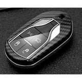 Carbon Fiber Remote Key Cover Case Fob w/keychain For Maserati Ghibli 2013-up Levante 2017+