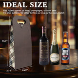 2-Bottle Leather Wine Tote Bag Protector Champagne Gift Bag with Handle For Gift