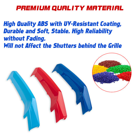 Tri-Colored Front Center Kidney Grille Strips Clip Cover For BMW X2 F39 2017-23