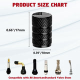 4pcs American Flag Tire Valve Stem Cover Caps Anodized Aluminum Alloy, Corrosion Resistant Leak-Proof Wheel Valve Cap Set, Universal for Cars Trucks Motorcycles SUVs