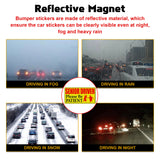 x xotic tech Elderly Driver Car Magnet Reflective Senior Driver Magnet Signs for Car Old People Gag Gifts Yellow Sign Magnetic Bumper Sticker for Grandma Grandpa