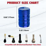 4pcs American Flag Tire Valve Stem Cover Caps Anodized Aluminum Alloy, Corrosion Resistant Leak-Proof Wheel Valve Cap Set, Universal for Cars Trucks Motorcycles SUVs