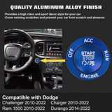 Keyless Engine Push Start Button & Surrounding Ring For Dodge Charger Challenger