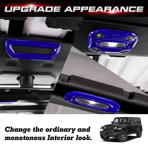 x xotic tech Dome Light Cover Trim Set Decoration Compatible with Jeep Wrangler JL JLU 2018-2023 & Gladiator JT 2020-2023 Interior Accessories(3Pcs)