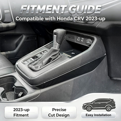 Wood/ Carbon Look Gear Shift Box Side Stripe Cover Accessories For Honda CRV 23+