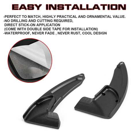 Black Forged ABS Paddle Shifter Extension For Dodge Charger Chrysler 300 2015-21