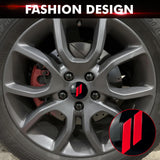 x xotic tech 4pcs 63mm 2.5" Slash Rim Wheel Center Cap Covers Compatible with Dodge Charger Challenger Durango Journey Avenger Hornet Dart R/T SRT or Jeep or Chrysler 6C227DX8AA,6C227RM8AA (Gloss Red)