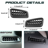 Carbon Fiber Style Dashboard Side AC Air Outlet Cover For Honda Civic 2022-up