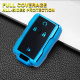 For Chevrolet Suburban GMC Yukon 4 Buttons Remote Key TPU Fob Cover Case Holder