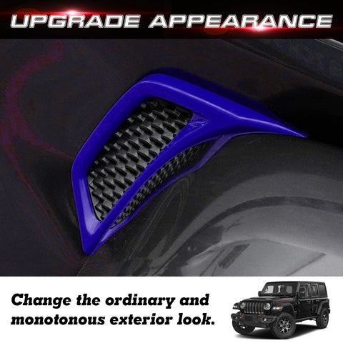 x xotic tech Wheel Eyebrow Side Air Conditioning Vent Cover Trim Compatible with Jeep Wrangler JL JLU 2018-up & Gladiator JT 2020-up (2Pcs)