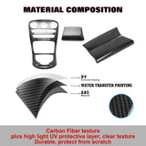 Carbon Fiber Look Gear Shift Panel Armrest Box Decor Trim For Benz C Class 15-18