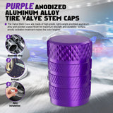 Xotic Tech 4pcs Tire Valve Stem Cover Caps Anodized Aluminum Alloy, Corrosion Resistant Leak-Proof Wheel Valve Cap Set Exterior Accessories, Universal for Cars Trucks Motorcycles SUVs and Bikes