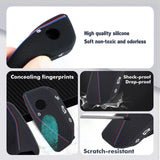 x xotic tech Soft Silicone Key Fob Cover Case Compatible with BMW X7 IX IX3 I5 M60 X1 X2 X3 X5 X6 XM I7 5 7 Series 740i 760i 2023 2024 2025 2026, Intelligent Car Side Button Smart Key Protector