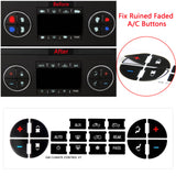 Rear Radio Volume Knob+AC Climate Button Sticker For Chevy Silverado GMC Sierra