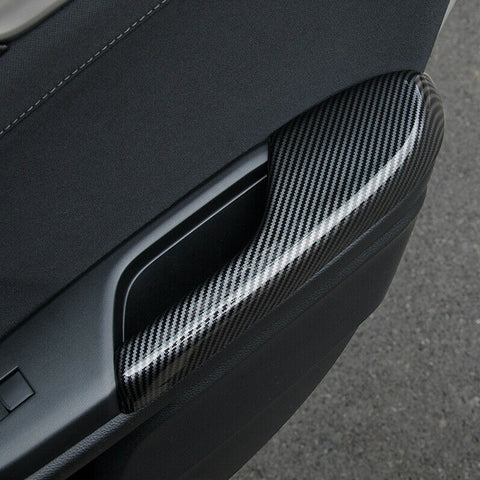 Carbon Fiber Look Door Armrest Stripe Pillar Speaker Decor Trim For Civic 16-21
