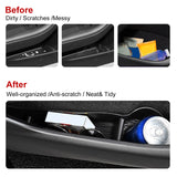 4PCS/Set Door Side Handle Slot Armrest Storage Box Organizer Holder Tray Front and Rear Accessories Compatible with Tesla Model 3 2016-2024