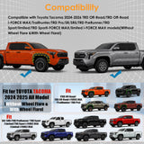 x xotic tech Mud Flaps Splash Guard Compatible with Toyota Tacoma 2024 2025 2026, No Drill Front & Rear Mudguards Fender Protector Set w/Hardware Pickup Truck Accessories(4PCS)
