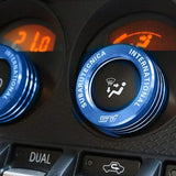 Blue Engine Start Push Button + AC Climate Knob Combo Trim For Toyota 86 2017-20