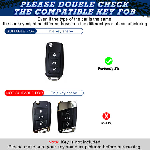 2X White TPU Full Cover Flip Remote Key Fob Cover For VW Tiguan Golf GTI Passat