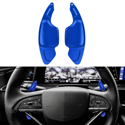 Sport Blue Aluminum Gear Paddle Shifter Extender Cover For Cadillac XT4 2019+