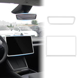 2pcs/Set Screen Edge Rearview Mirror Protector Trim Frame For Tesla Model 3 Y