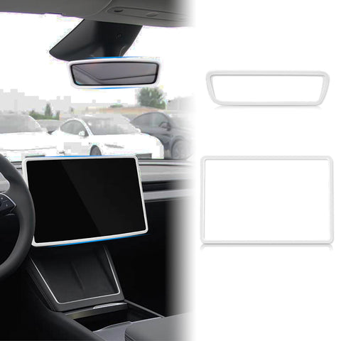 2pcs/Set Screen Edge Rearview Mirror Protector Trim Frame For Tesla Model 3 Y