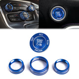 Engine Push Button Air Conditioner Switch Cover CD Knob Ring For Dodge Charger