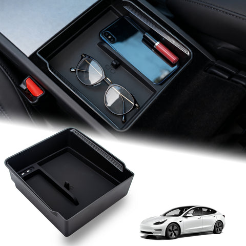 Gray Center Console Armrest Organizer Tray For Tesla New Model 3/Y 2025 2026