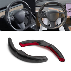 Xotic Tech Custom Fit Steering Wheel Wrap Protector Cover Accessories w/Non-Slip Comfortable Grip Function For Men/Women, Compatible with Tesla Model 3 Model Y 2017-2024