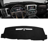 Inner Suede Dashboard Cover Carpet Pad Dash Mat For Chevy Silverado 1500 2014-18