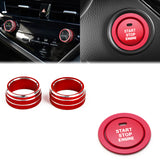 Console AC Climate Knob Switch + Engine Start Button Cover For Camry 2021-2023