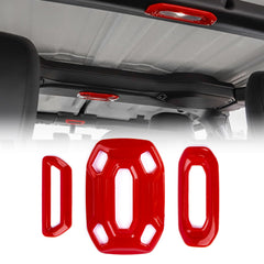 x xotic tech Dome Light Cover Trim Set Decoration Compatible with Jeep Wrangler JL JLU 2018-2023 & Gladiator JT 2020-2023 Interior Accessories(3Pcs)