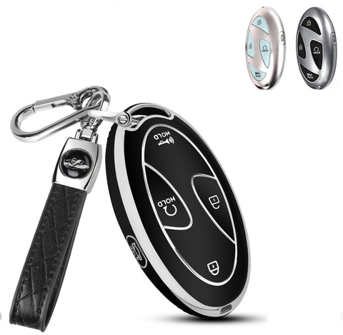 5/7 Button TPU Key Fob Cover Case w/Keychain For Hyundai Santa Fe Tucson Sonata
