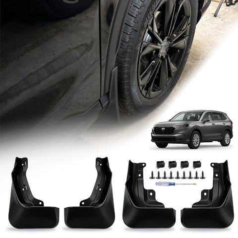 x xotic tech Mud Flaps Splash Guard Compatible with Honda CRV CR-V 2023 2024 2025 2026, Front & Rear Mudguards Fender Protector Set w/Hardware Car Accessories(4PCS)
